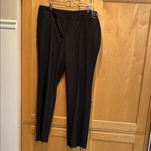 7th Avenue NY&C Charcoal Black Pinstripe Trousers-Bootcut